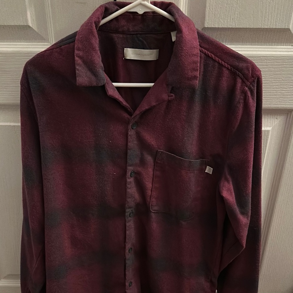Urban Outfitters Red Casual Button Down Shirt